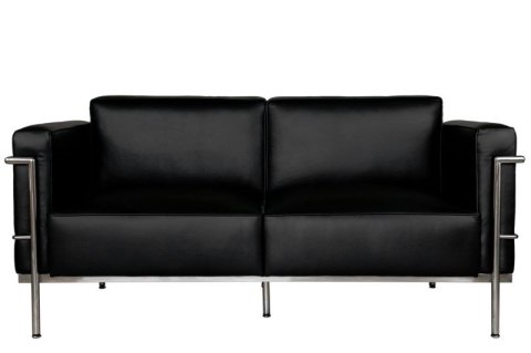 Sofa 2-osobowa Soft GC czarna skóra Sofa 2-osobowa Soft GC czarna skóra