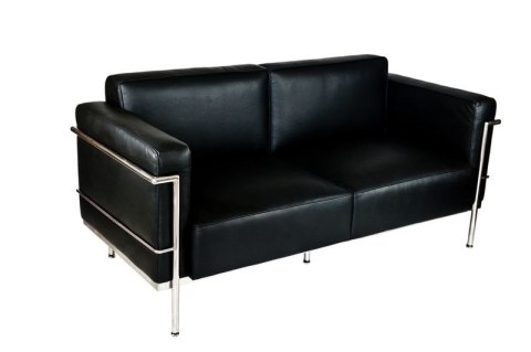 Sofa 2-osobowa Soft GC czarna skóra Sofa 2-osobowa Soft GC czarna skóra
