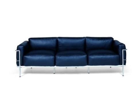 Sofa 3-osobowa Soft GC czarna skóra Sofa 3-osobowa Soft GC czarna skóra