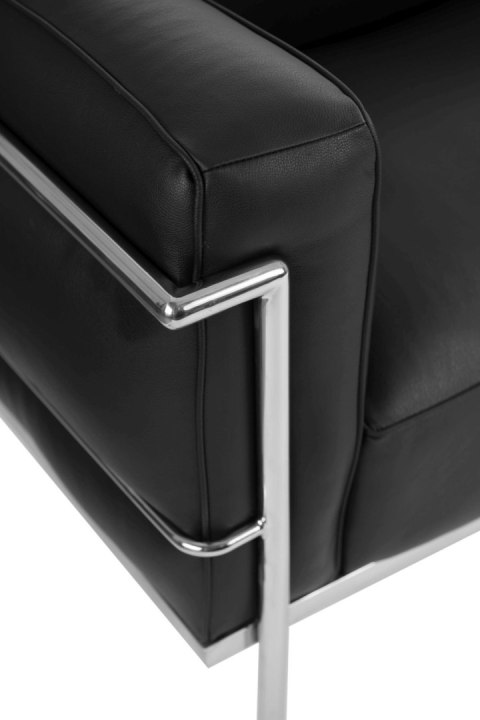 Sofa 3-osobowa Soft GC czarna skóra Sofa 3-osobowa Soft GC czarna skóra