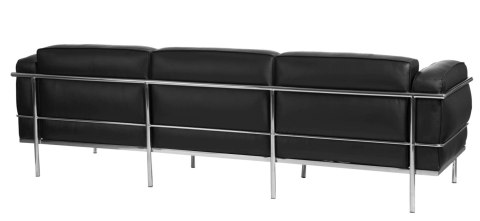 Sofa 3-osobowa Soft GC czarna skóra Sofa 3-osobowa Soft GC czarna skóra