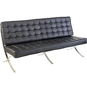 Sofa BA3 3 osobowa, czarna skóra naturalna Sofa BA3 3 osobowa, czarna skóra naturalna