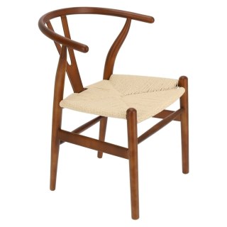 Krzesło Wicker Naturalne brązowe cieme inspirowane Wishbone