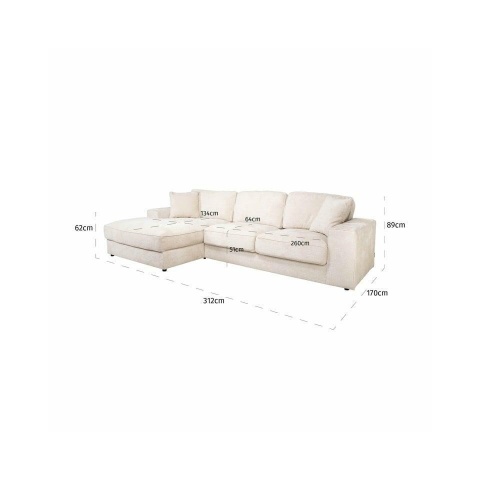 RICHMOND sofa narożna SANTOS L beżowa