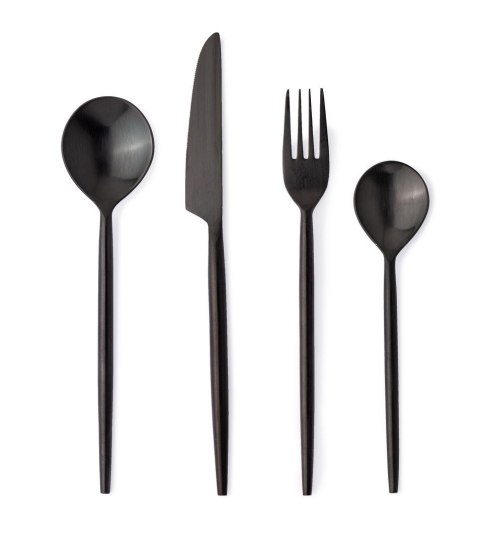 BIZZOTTO zestaw sztućców BRONTE SATIN BLACK 16 szt. BIZZOTTO zestaw sztućców BRONTE SATIN BLACK 16 szt.