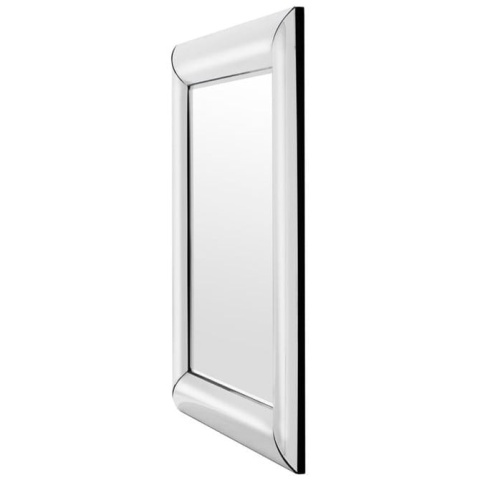 Lustro Porto 100cm kwadratowe glamour ze szklaną wypukłą ramą