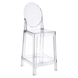 Stołek barowy Viki transparentny OUTLET