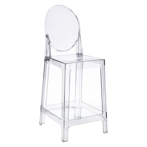 Stołek barowy Viki transparentny OUTLET