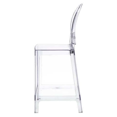 Stołek barowy Viki transparentny OUTLET