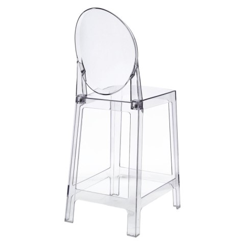 Stołek barowy Viki transparentny OUTLET