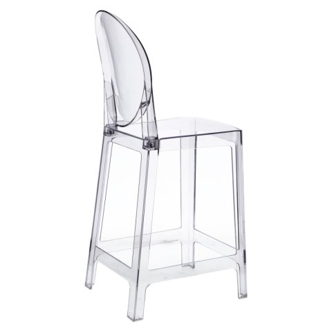 Stołek barowy Viki transparentny OUTLET