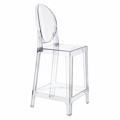Stołek barowy Viki transparentny OUTLET