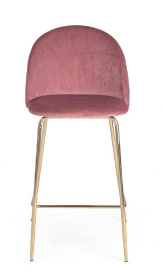 BIZZOTTO krzesło barowe CARRY VELVET różowe