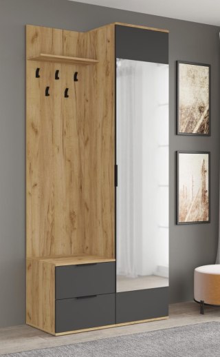 CORAL przedpokój dąb złoty / antracyt