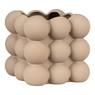 Doniczka/osłonka ceramiczna Kule L brązowa