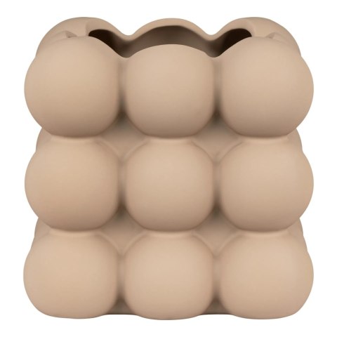 Doniczka/osłonka ceramiczna Kule L brązowa