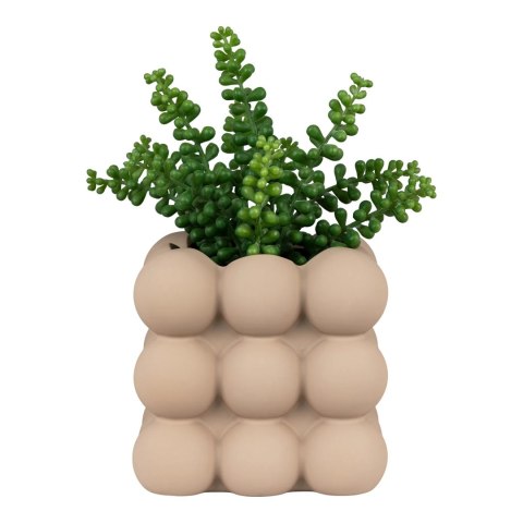 Doniczka/osłonka ceramiczna Kule L brązowa