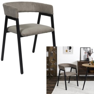 Krzesło Scott taupe/czarne sztruks