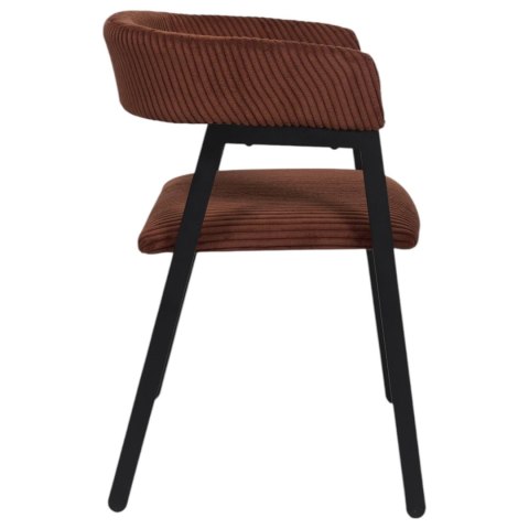 Krzesło Scott teracotta/czarne sztruks