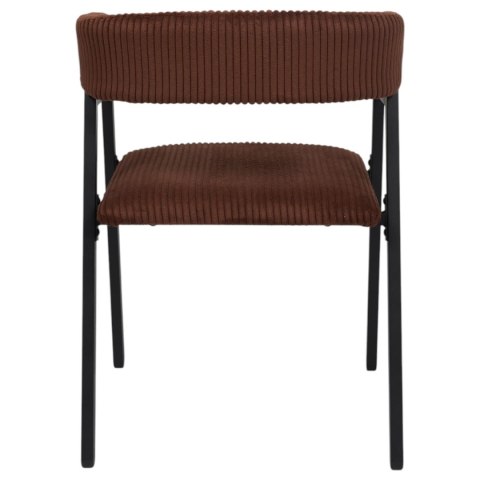 Krzesło Scott teracotta/czarne sztruks