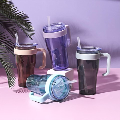 Kubek termiczny Mini Miami bursztynowy transparentny