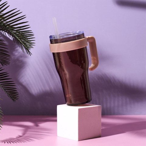 Kubek termiczny Mini Miami bursztynowy transparentny