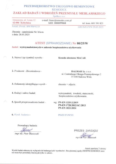 MACAR fotel gabinetowy, czarny
