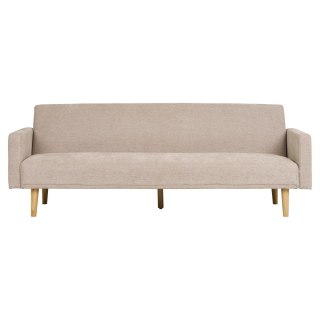 Sofa rozkładana Kells beżowa ciemna/ naturalne nogi