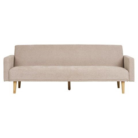 Sofa rozkładana Kells beżowa ciemna/ naturalne nogi