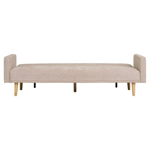 Sofa rozkładana Kells beżowa ciemna/ naturalne nogi