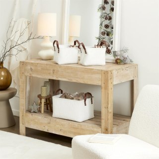 Zestaw 3 koszy Sztruks białe