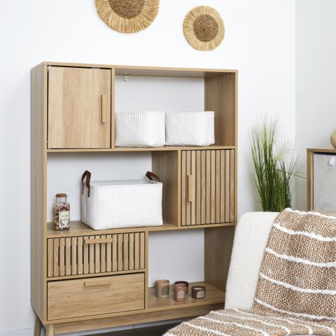 Zestaw 3 koszy Sztruks białe