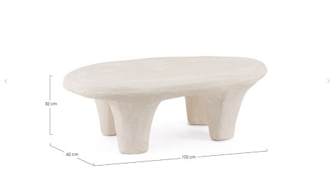 BIZZOTTO stolik kawowy ALBIN 102x62 beżowy