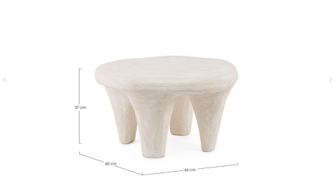 BIZZOTTO stolik kawowy ALBIN 66x60 beżowy