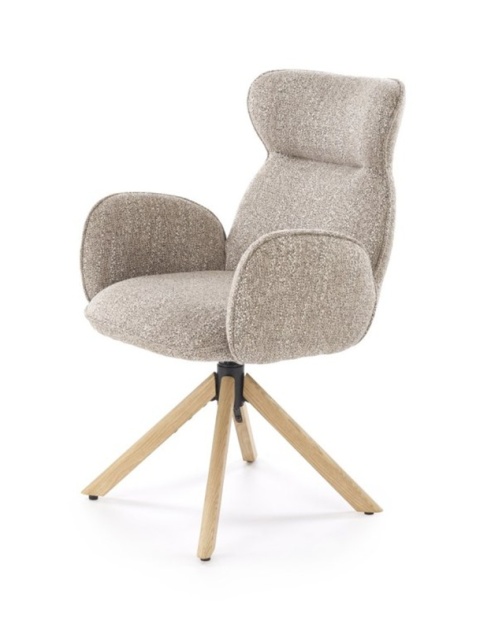 K585 krzesło ciemny beżowy / dąb naturalny