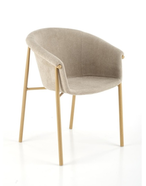 Krzesło kubełkowe tapicerowane K489 beżowy