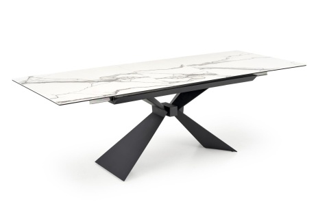 LUCIANO stół rozkładany 180-230 cm - blat biały marmur