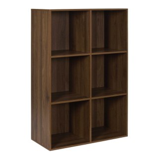 Regał Tiffany 6 półek orzech