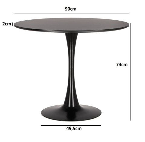 Stół Simplet Skinny Black 90cm