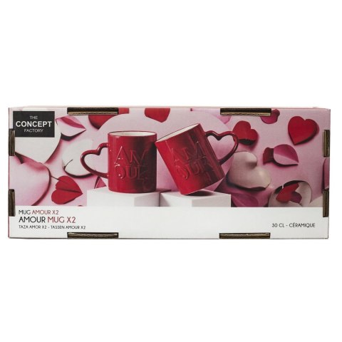 Zestaw 2 kubków Amour 300ml czerwone
