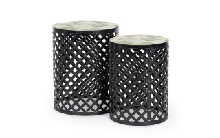 BIZZOTTO zestaw stolików kawowych LOIRE czarny