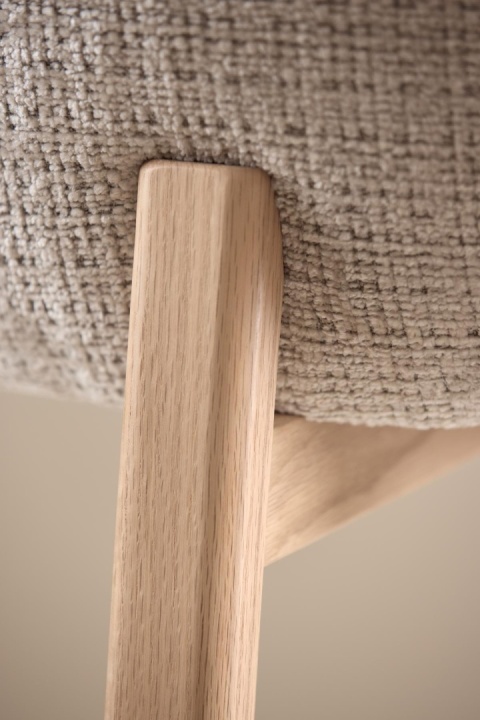 Krzesło Darlene wood beżowe trudnopalne Juto / dąb naturalny