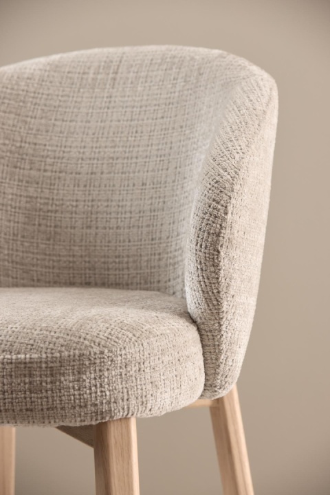 Krzesło Darlene wood beżowe trudnopalne Juto / dąb naturalny