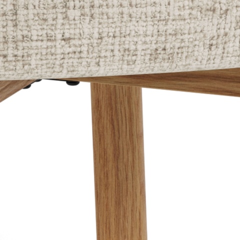 Krzesło Darlene wood beżowe trudnopalne Juto / dąb naturalny