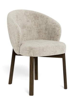 Krzesło Darlene wood beżowe trudnopalne Juto / dąb dymiony