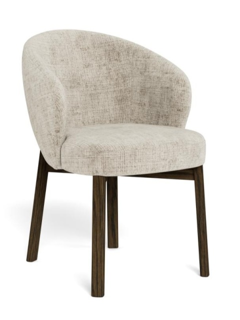 Krzesło Darlene wood beżowe trudnopalne Juto / dąb dymiony