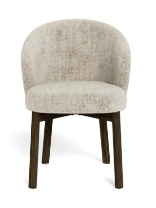 Krzesło Darlene wood beżowe trudnopalne Juto / dąb dymiony