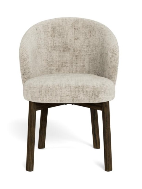 Krzesło Darlene wood beżowe trudnopalne Juto / dąb dymiony