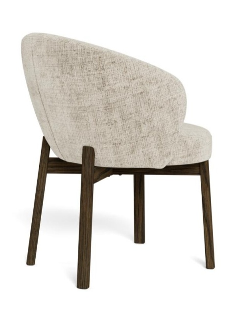 Krzesło Darlene wood beżowe trudnopalne Juto / dąb dymiony