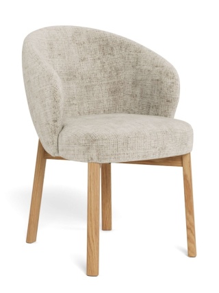 Krzesło Darlene wood beżowe trudnopalne Juto / dąb naturalny